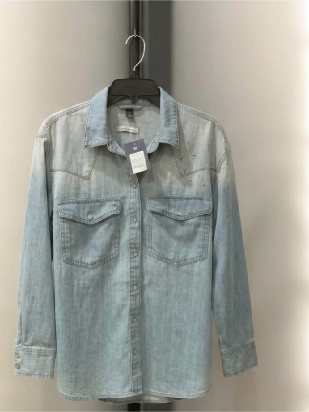Women's Long Sleeve Star Embroidered Western Shirt Universal Thread